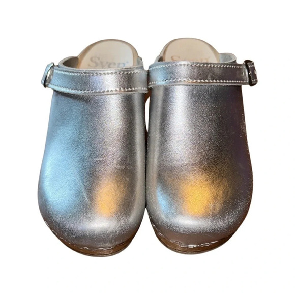 Sven Girl's Clog Silver Sling Strap Size 31/1 - Picture 7 of 8